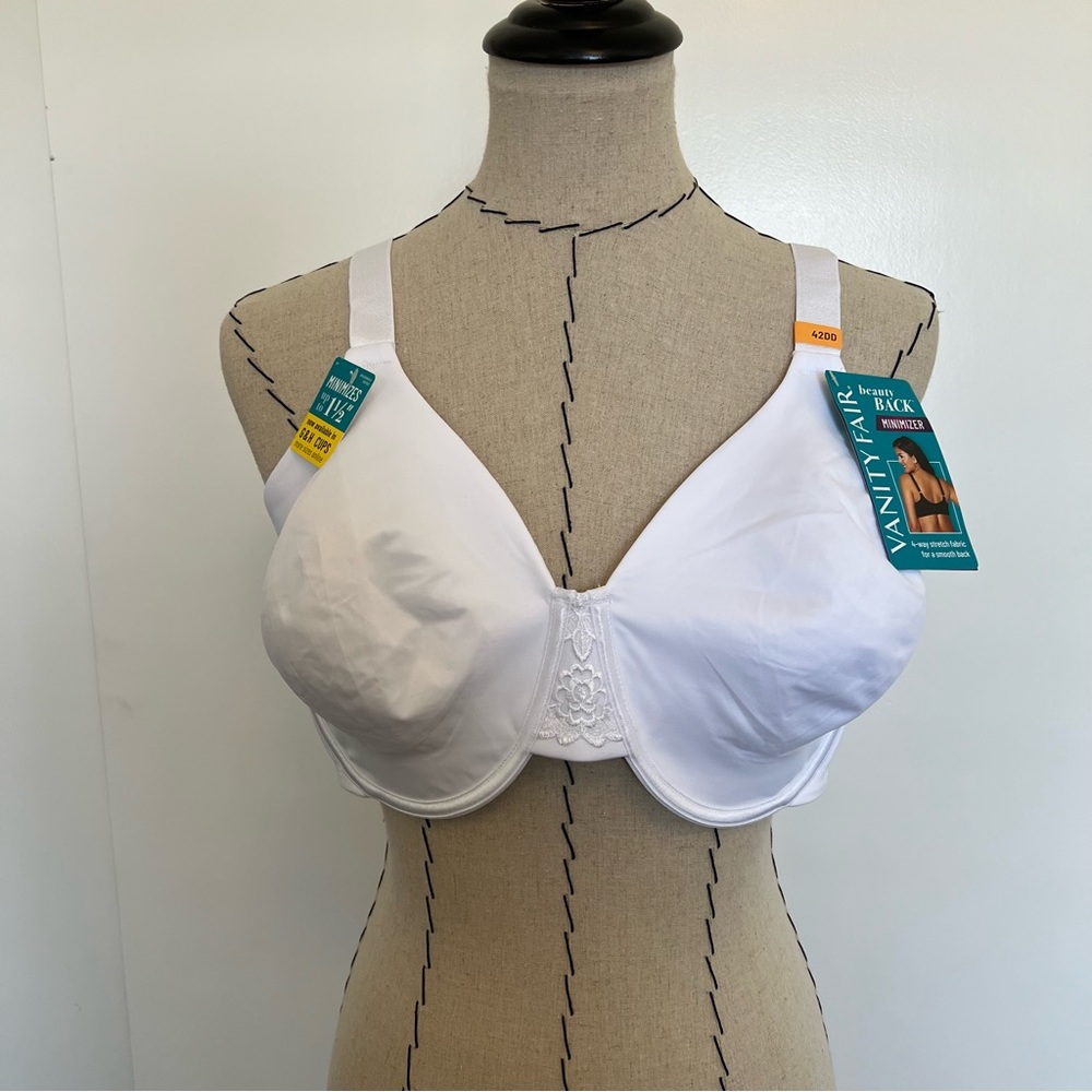 NWT Vanity Fair beauty back minimizer white bra - Picture 3 of 15
